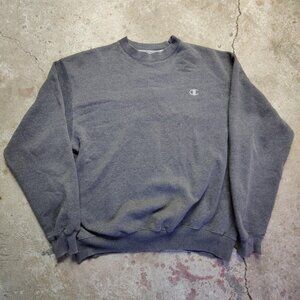 'Champion' dark grey small logo eco friendly crewneck sweatshirt men's XL